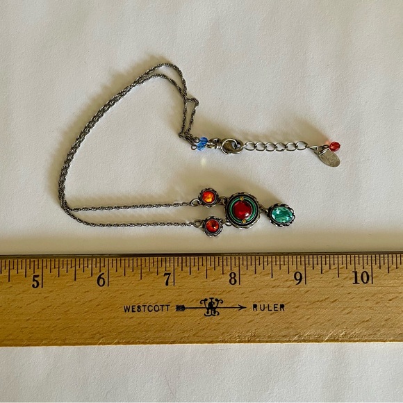 Firefly Necklace with Antiqued Silver Chain and Swarovski Crystals Discontinued - Picture 5 of 6